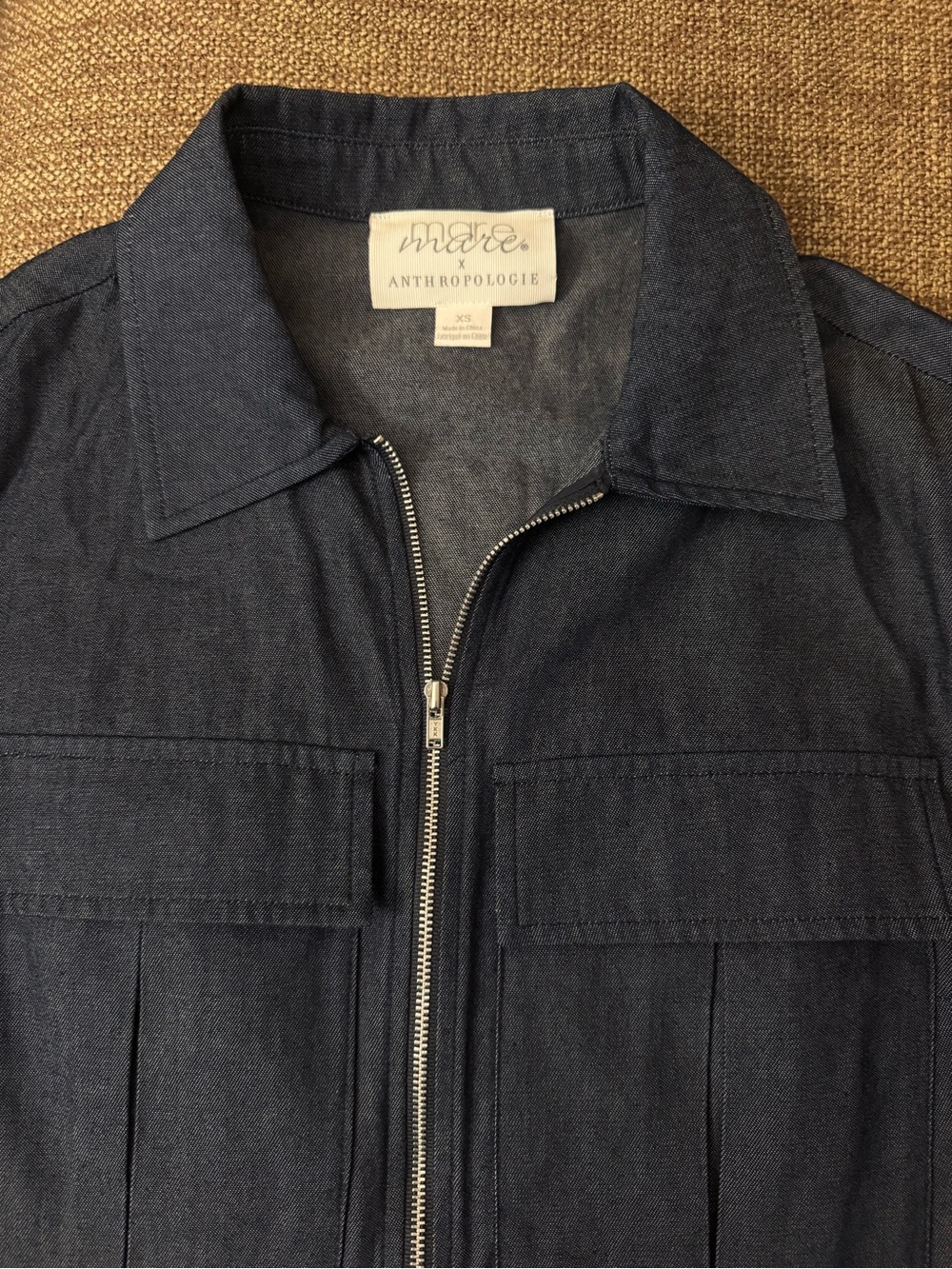 Anthropologie x Mare Mare Denim Bubble-Hem Dress - Picture 6 of 7